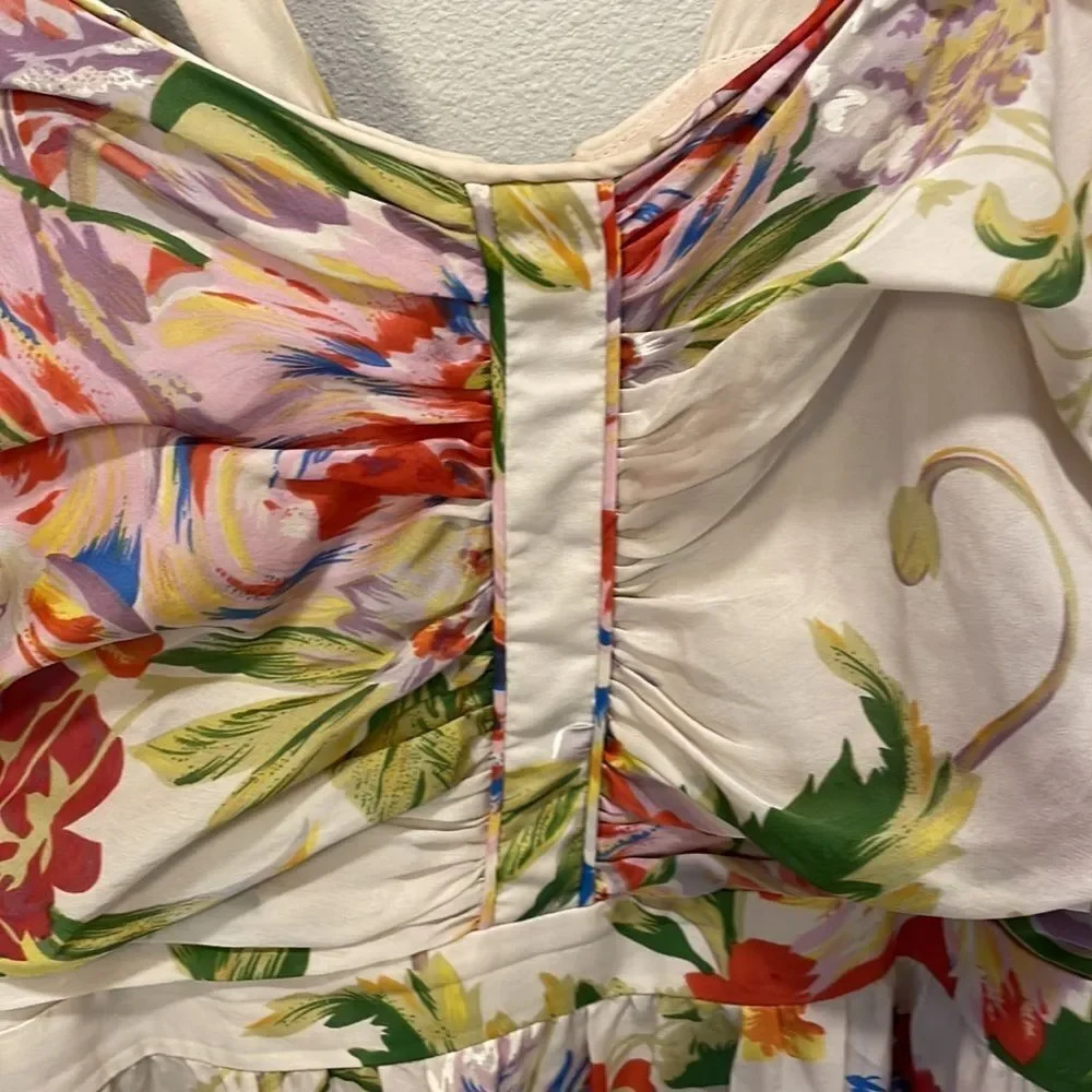 Leifsdottir woman’s silk flowered dress - Picture 10 of 14